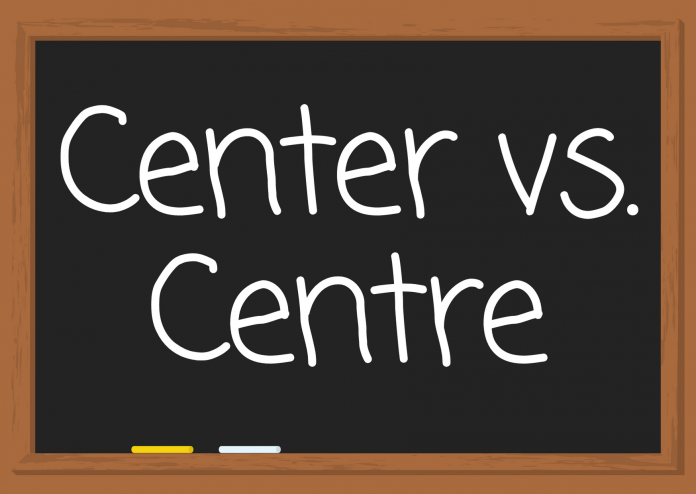Difference between center and centre