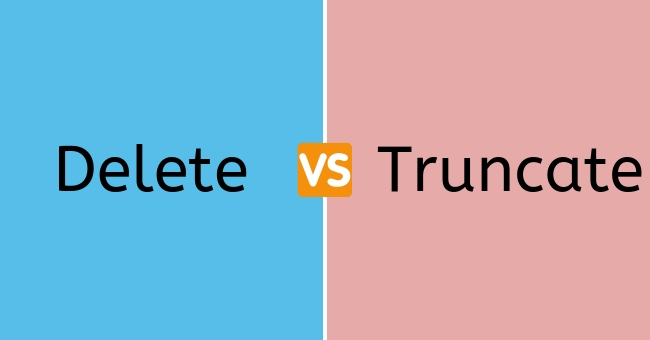 Difference between delete and truncate