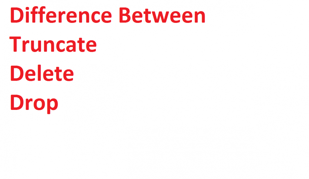Чем отличается truncate от delete oracle